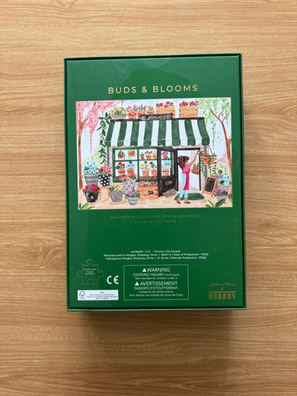 Hobbrey Puzzle 500 pc Buds and Bloom - Picture 2 of 3